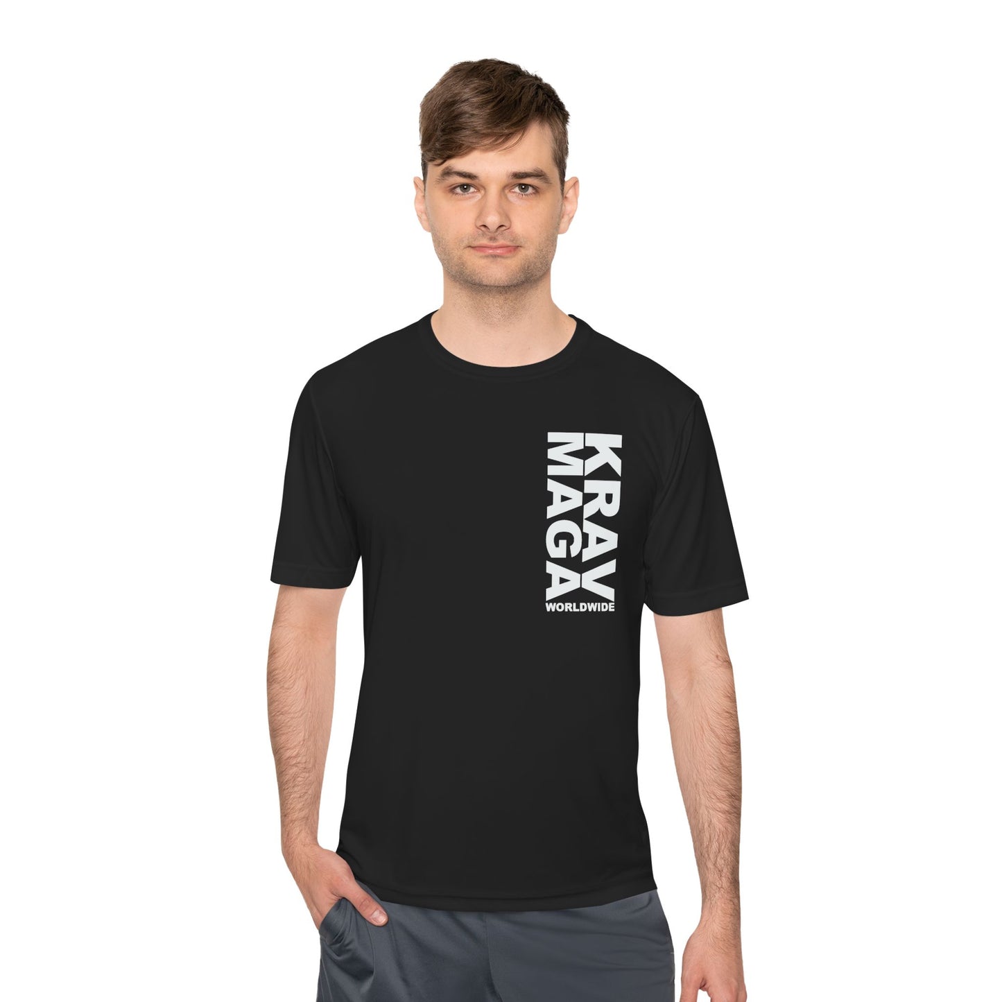 WORLDWIDE vertical logo WICKING unisex T-SHIRT