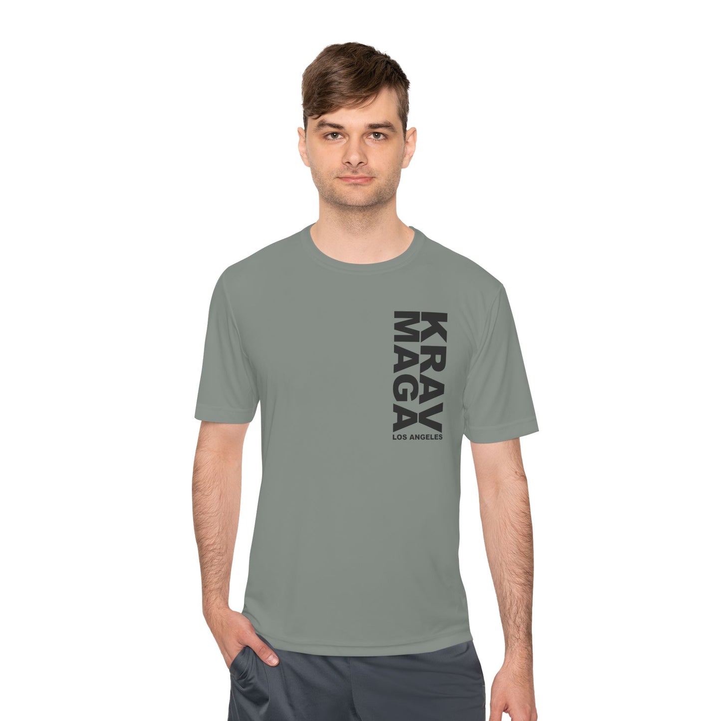 LOS ANGELES vertical logo WICKING unisex T-SHIRT