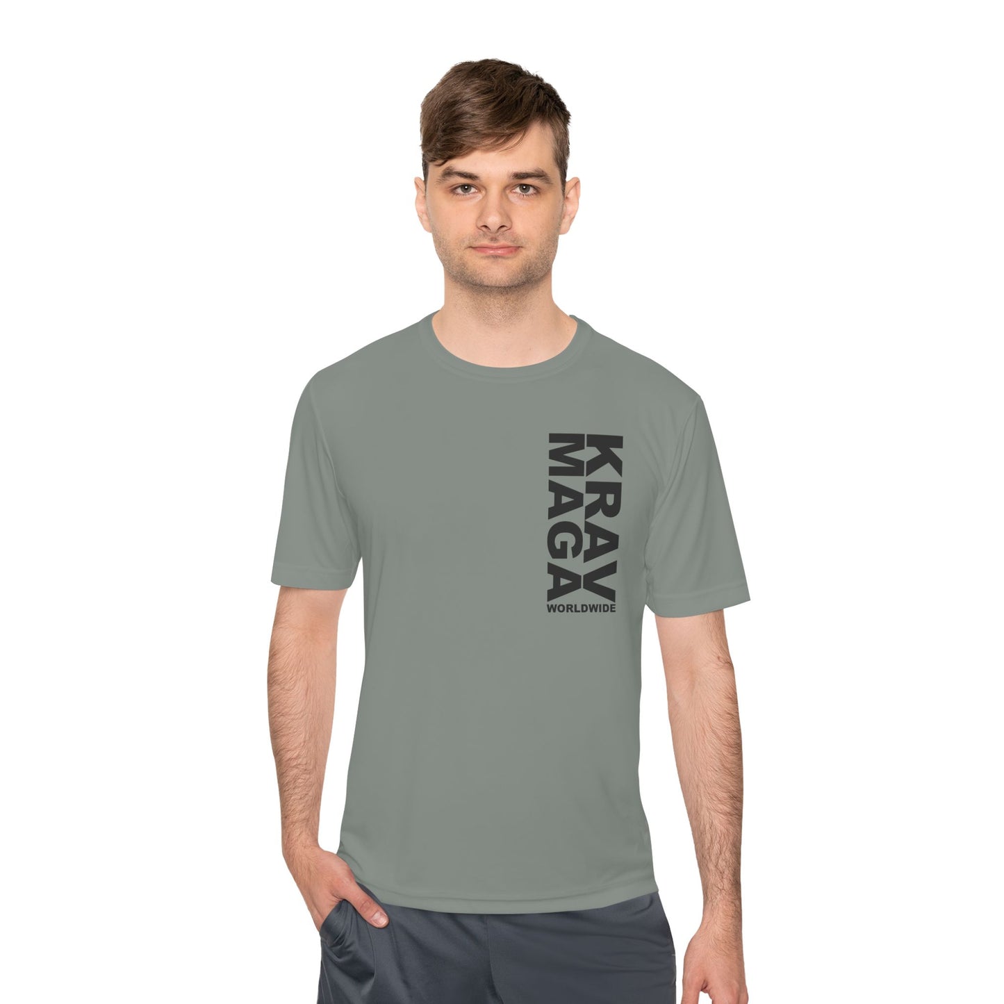 WORLDWIDE vertical logo WICKING unisex T-SHIRT
