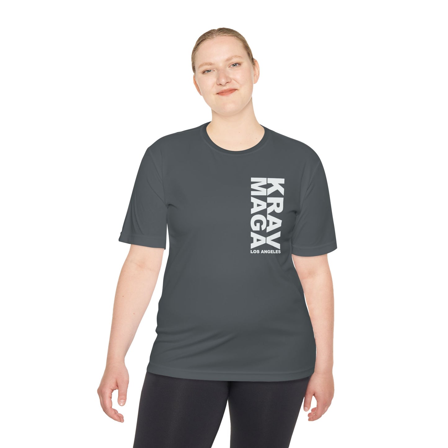 LOS ANGELES vertical logo WICKING unisex T-SHIRT