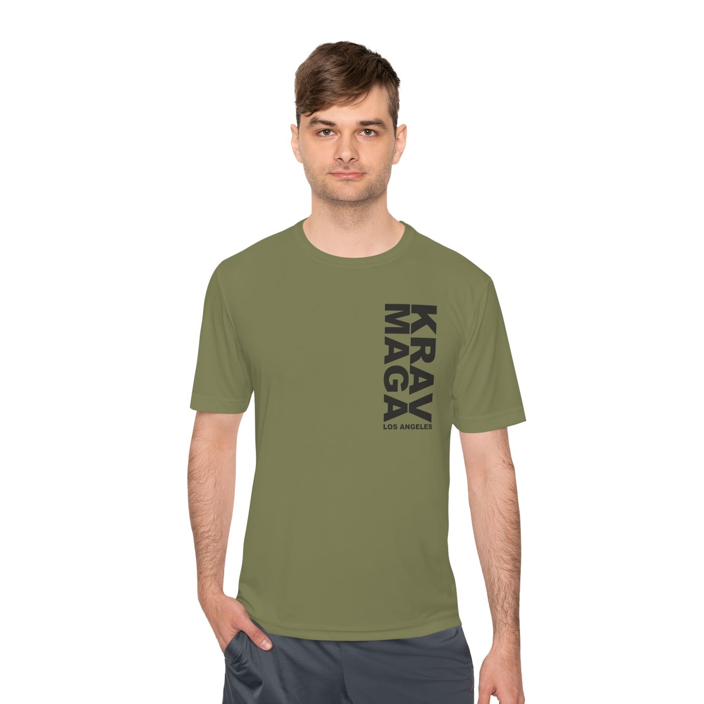 LOS ANGELES vertical logo WICKING unisex T-SHIRT