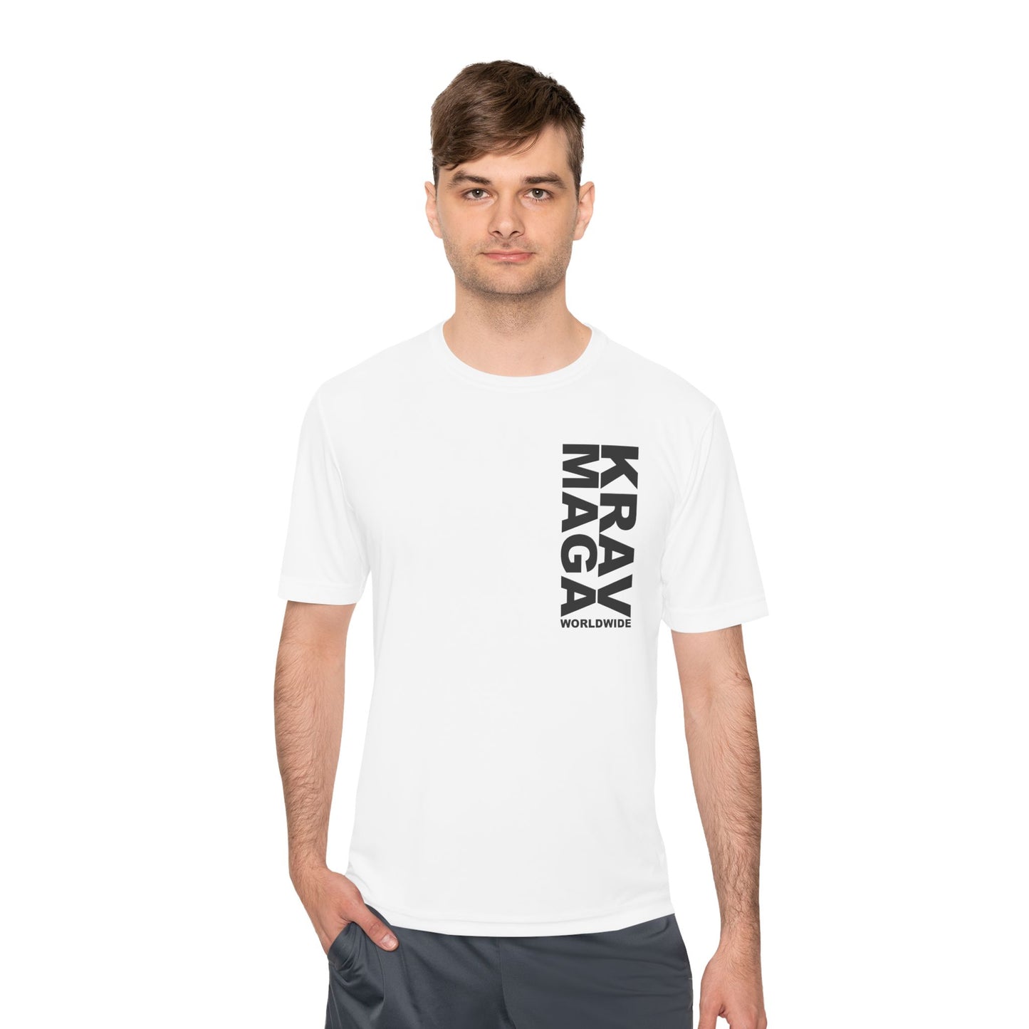 WORLDWIDE vertical logo WICKING unisex T-SHIRT