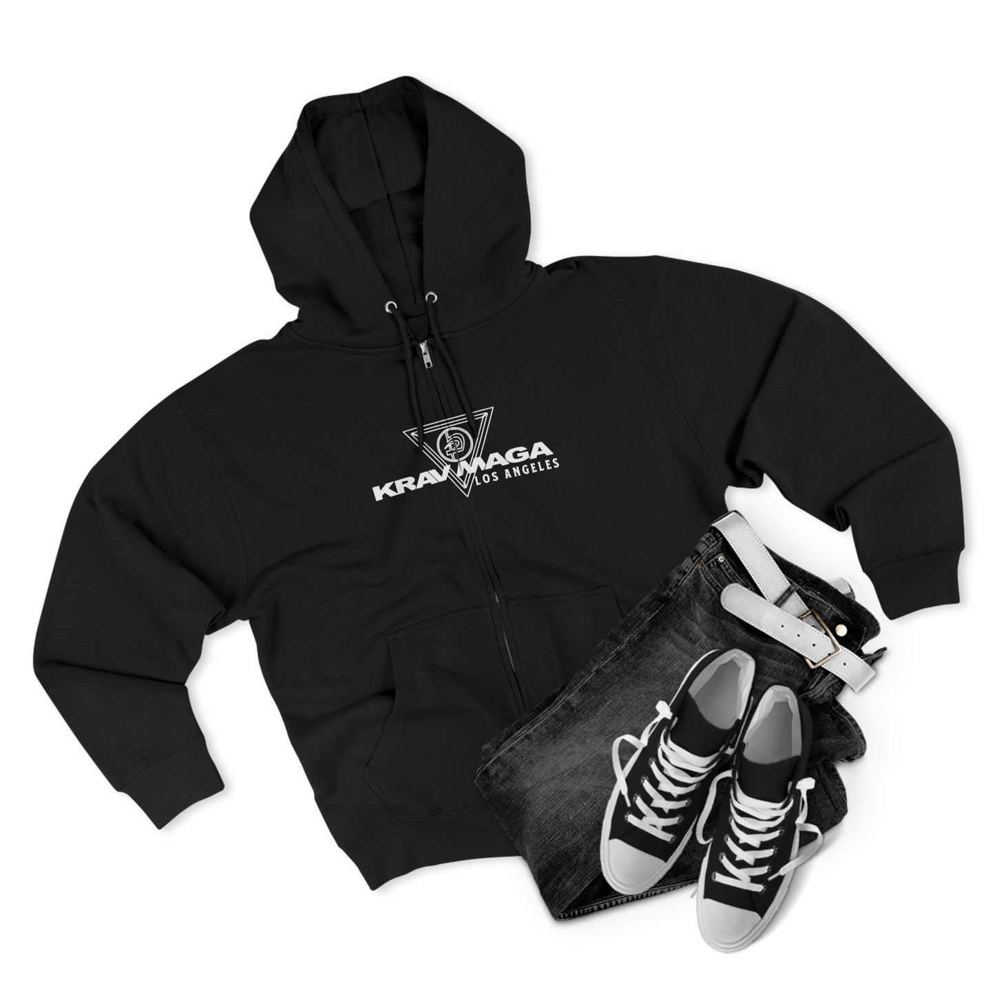 KMW LA Black/White - Unisex Zip Hoodie