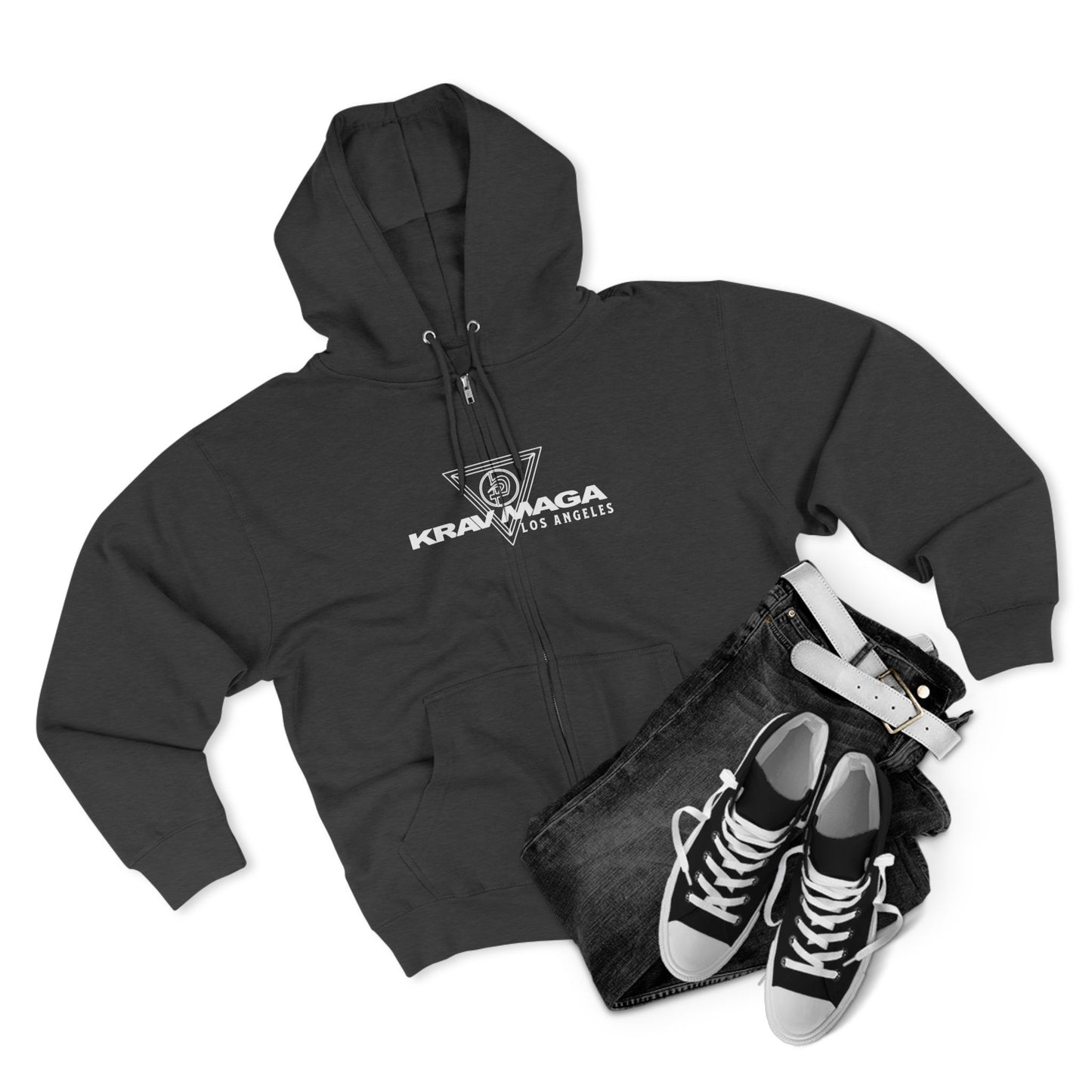KMW LA Black/White - Unisex Zip Hoodie